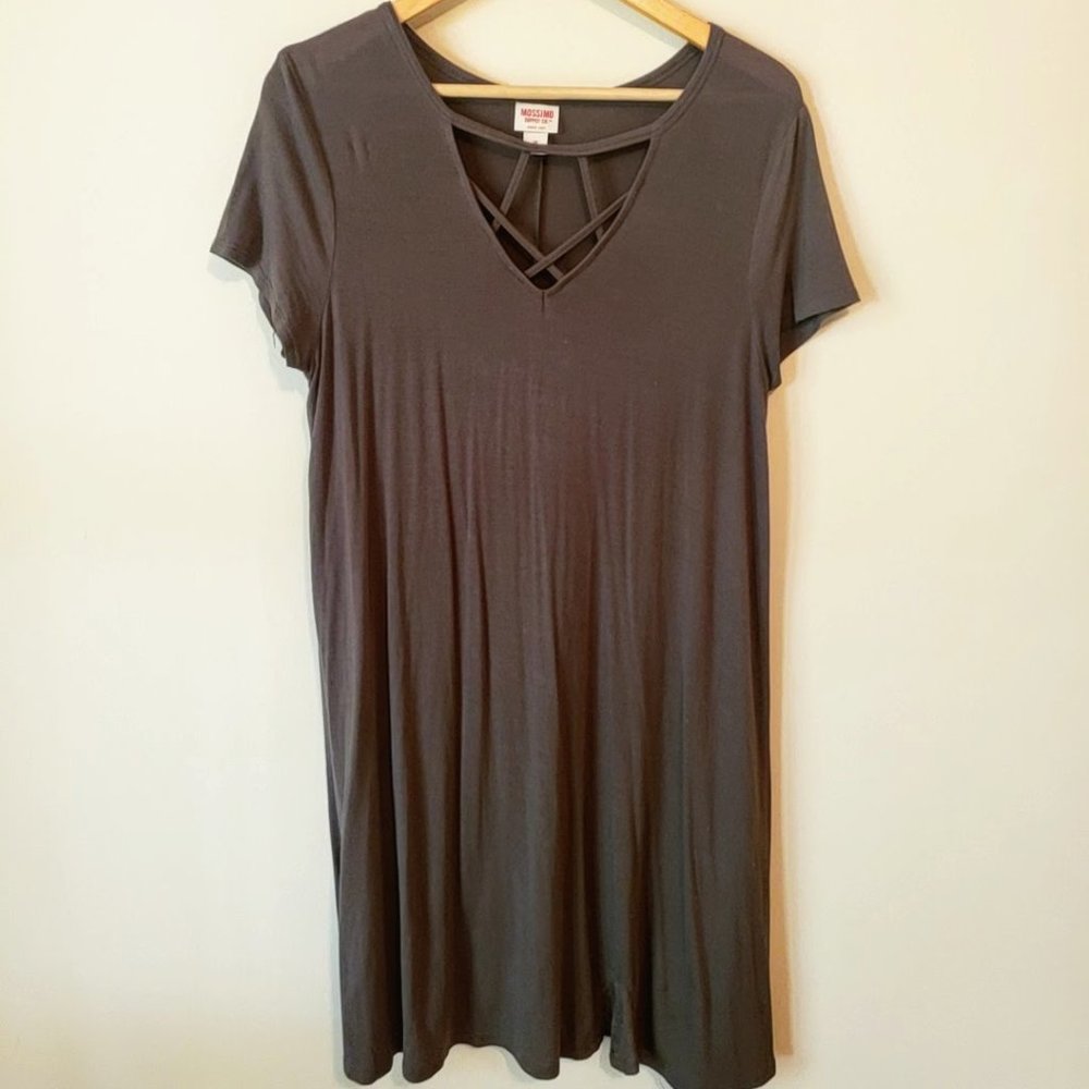 Mossimo Supply Olive Dress Cutout Detail